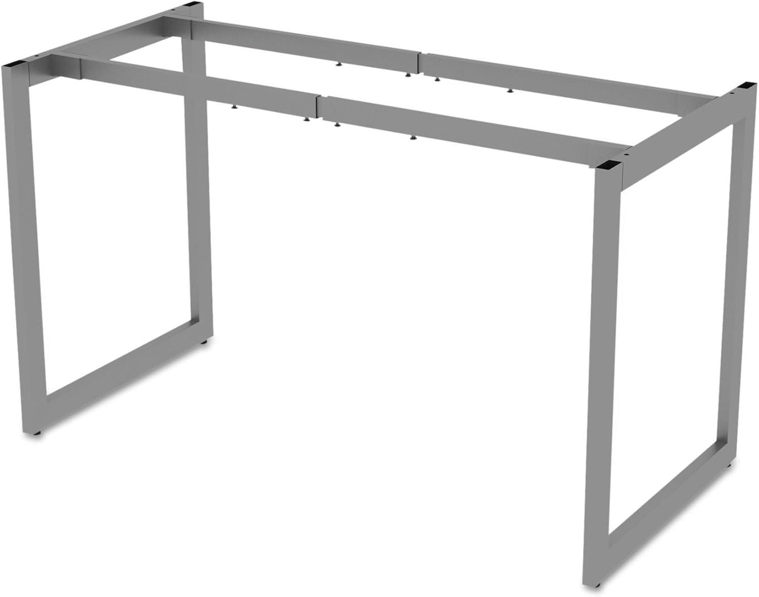 Alera Open Office Desk Series Adjustable O-Leg Desk Base, 47.25 to 70.78w x 23.63d x 28.5h, Silver