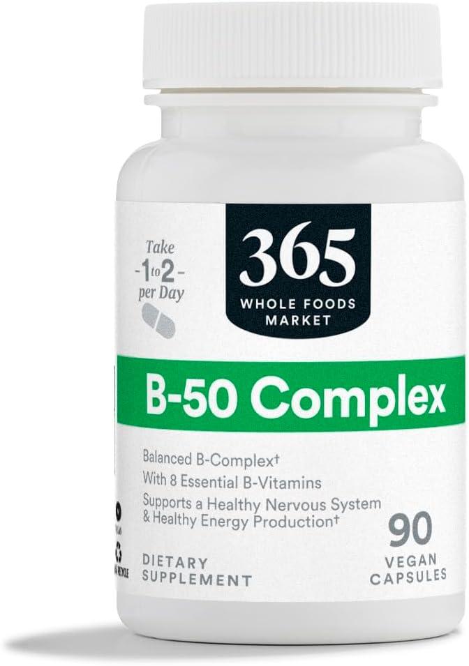 Vitamin B50 Complex 90 Vegan Capsules for Adults