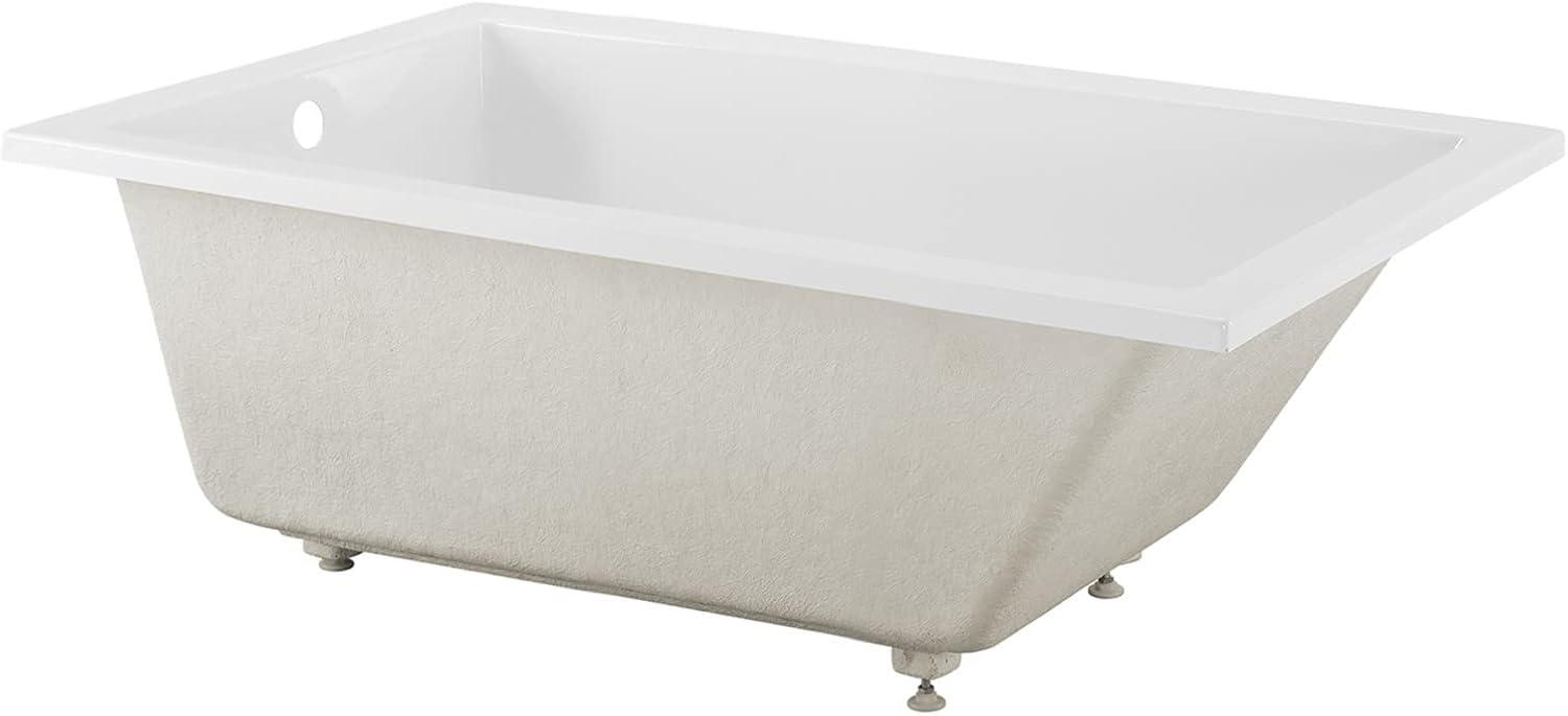 Voltaire 60" White Acrylic Drop-In Bathtub