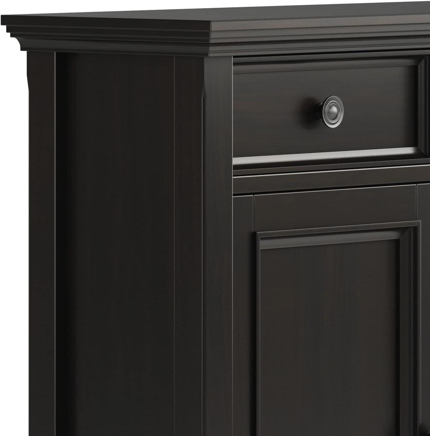 Simpli Home Amherst Solid Wood Entryway Storage Cabinet In Hickory Brown