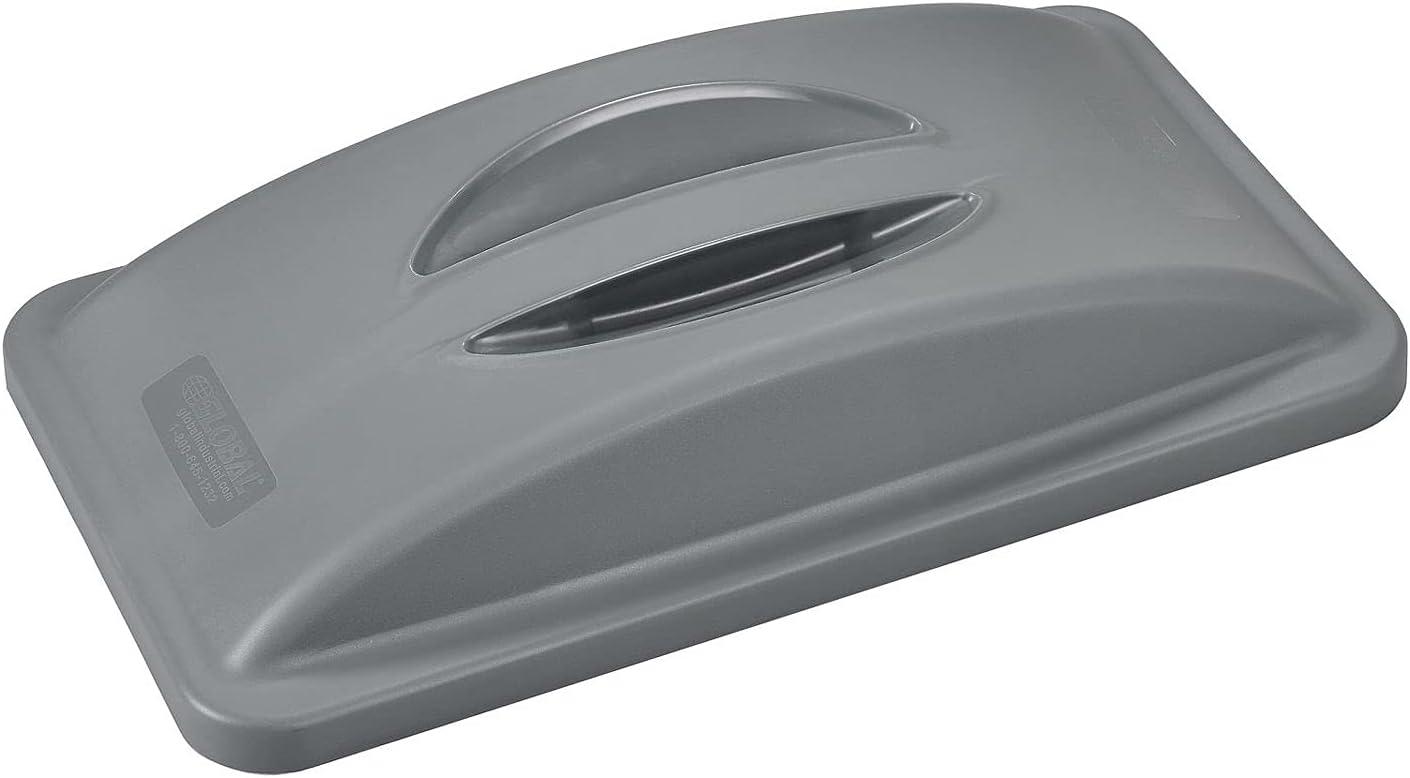 Global Industrial A-PR003GY Solid Recycling Lid with Handle, Gray