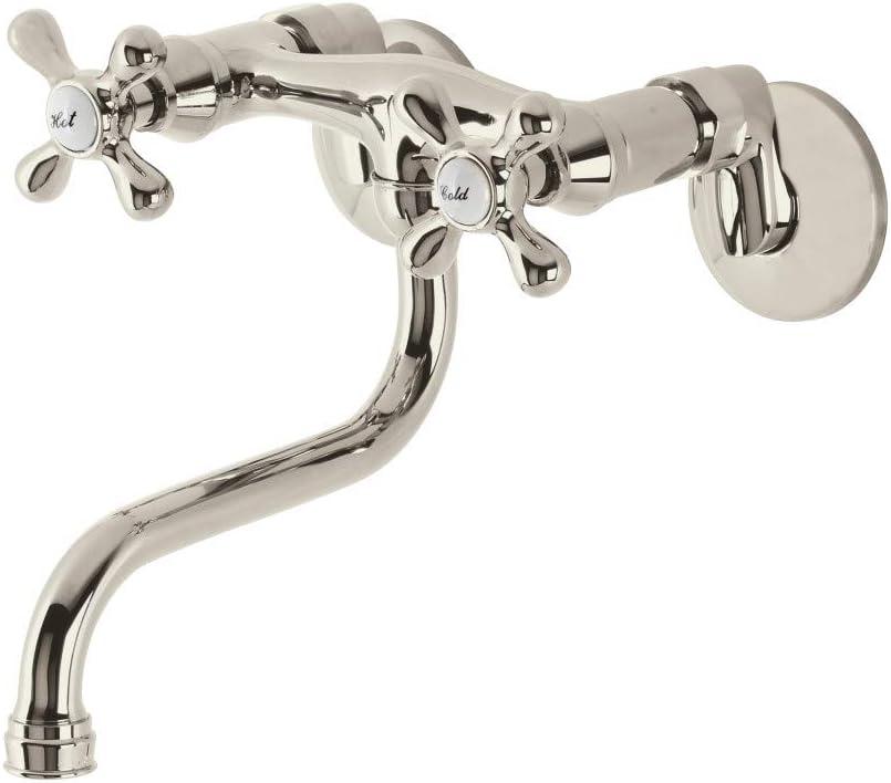 Kingston Brass Kingston Two-Handle 2-Hole Wall Mount Bathroom Faucet