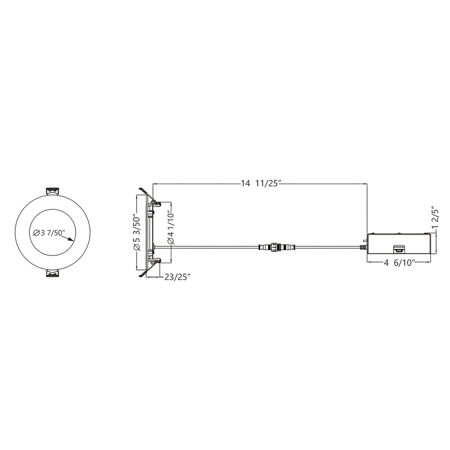 Lotos Selectable Color Temperature Dimmable Air-Tight IC Rated LED Canless Recessed Lighting Kit