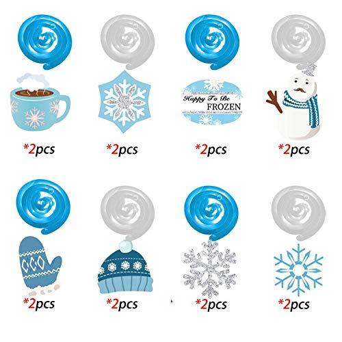 Christmas Snowman,Snowflake,Winter,Snow Frozen Hanging Swirl Decoration for Festival,Party,Together,Celling,Classroom,Home,Office,Bedroom(30Ct)