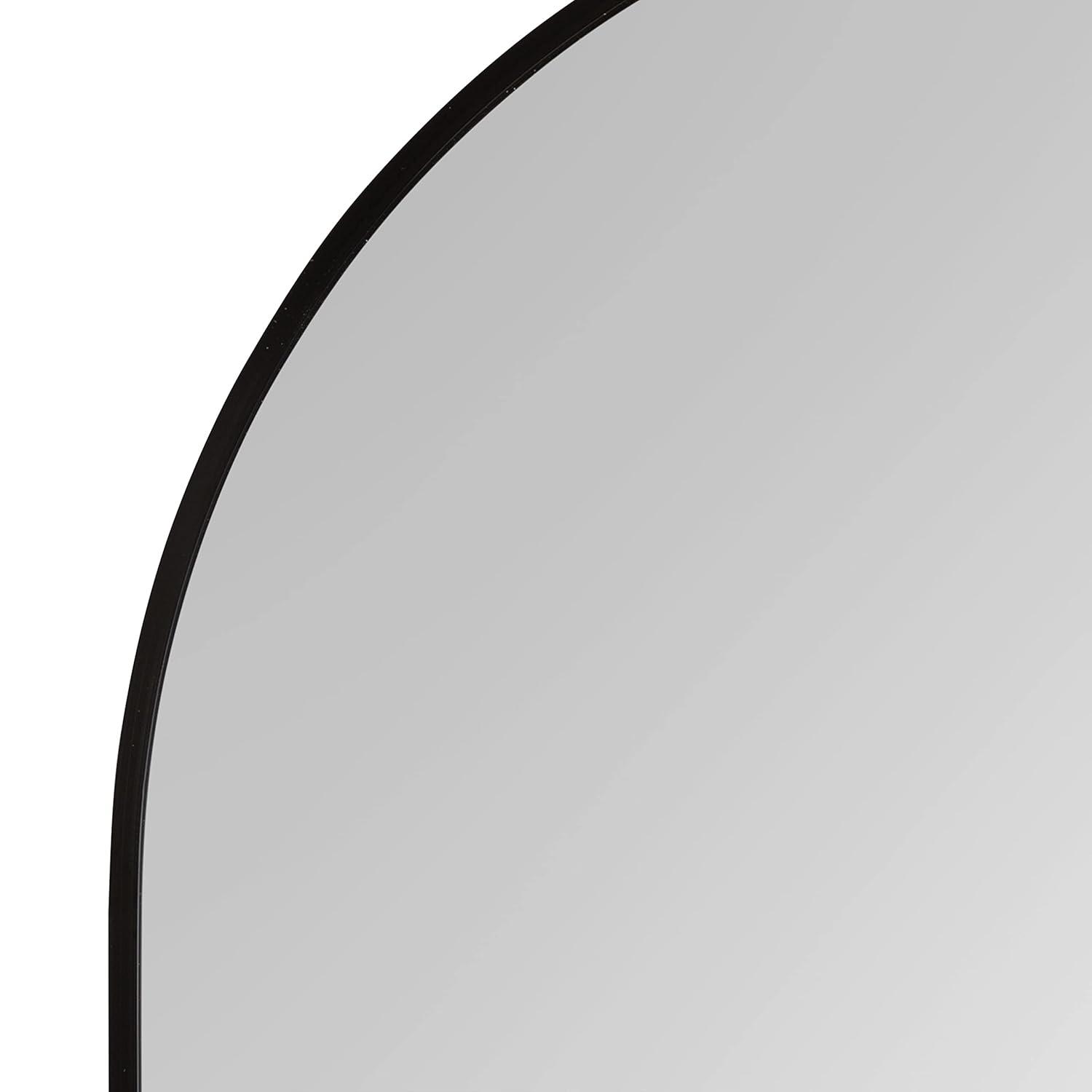 Kate and Laurel Zayda Metal Arch Mirror, 32x36, Black