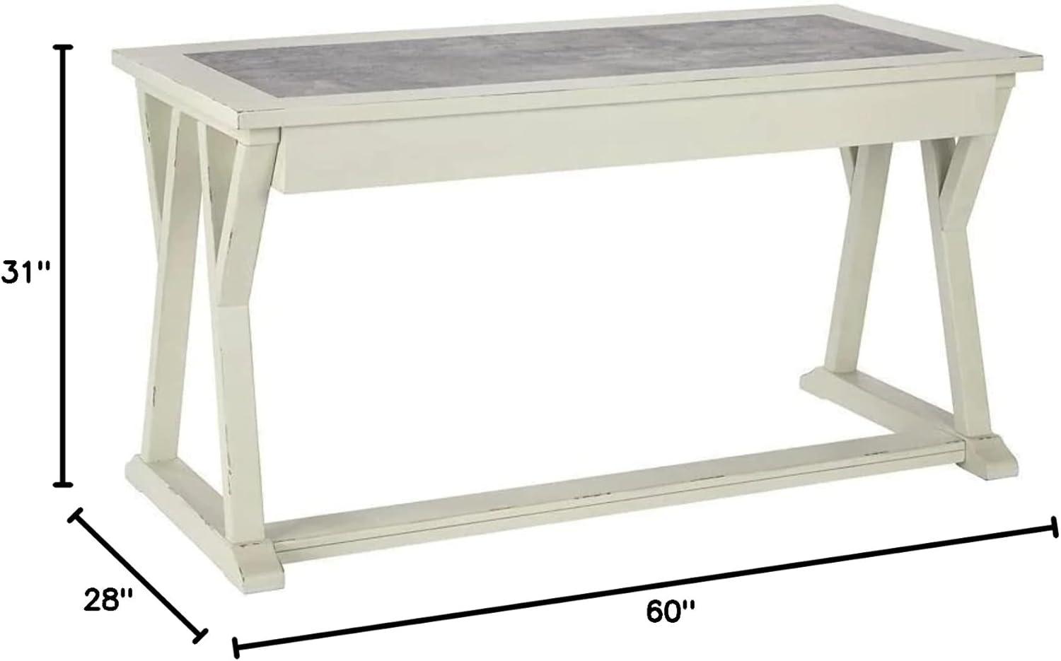 Signature Design by Ashley Casual Jonileene 60" Home Office Desk  White/Gray