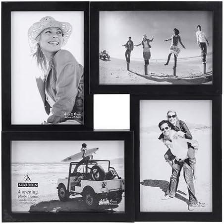 Black 4-Opening Collage Frame for 4x6 Photos