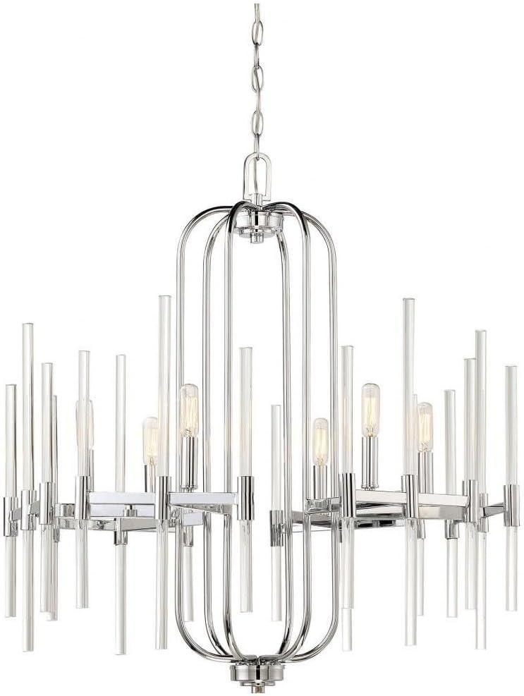 Minka Lavery - Pillar - Chandelier 6 Light Chrome in Transitional Style - 30.25