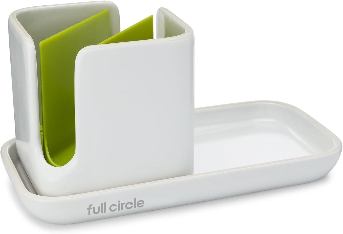 Full Circle Stash Modular Ceramic Sink Caddy White - 1 ct