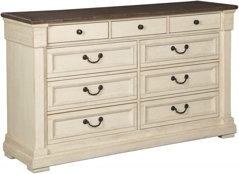 Bolanburg Dresser Antique White: 9-Drawer Storage, No Assembly - Signature Design by Ashley