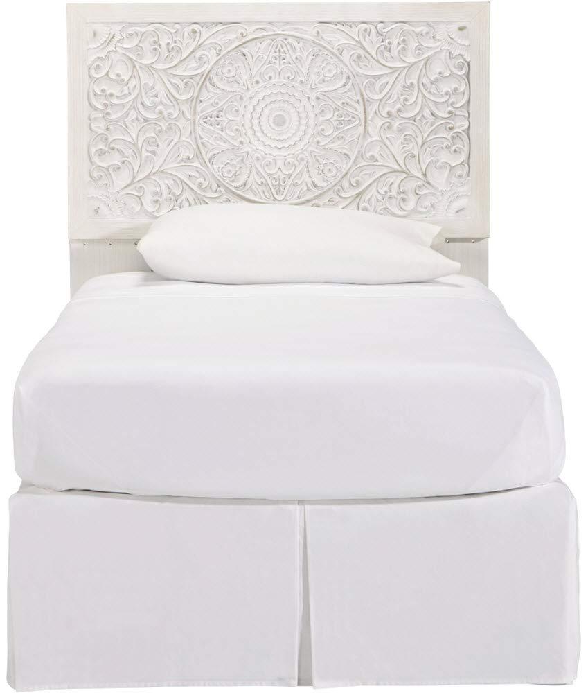 Signature Design by Ashley Traditional Paxberry Twin Panel Headboard, Whitewash