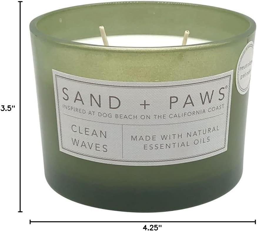 Clean Waves Amber Scented Jar Candle with Dog Lid