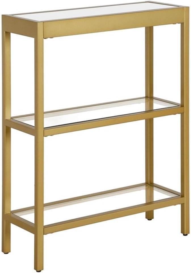 22 in. Brass Finish Console Table - Henn&Hart