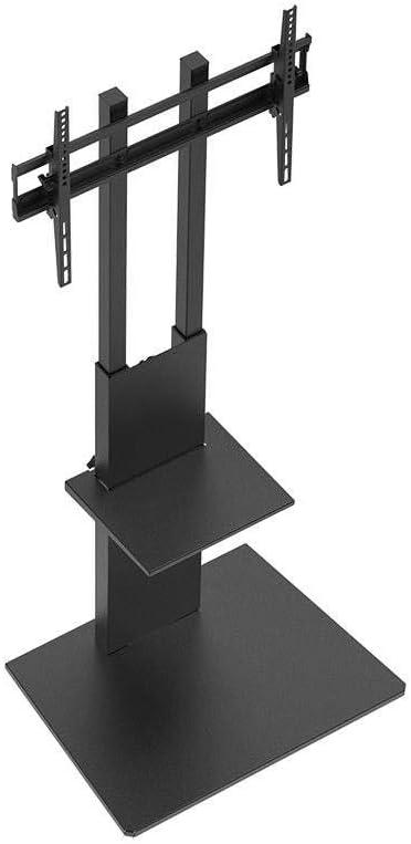 Monoprice TV Mount and Stand - Black, With Shelf for Displays 37in to 70in, Max Weight 88lbs., VESA Patterns up to 600x400 - Commercial Series