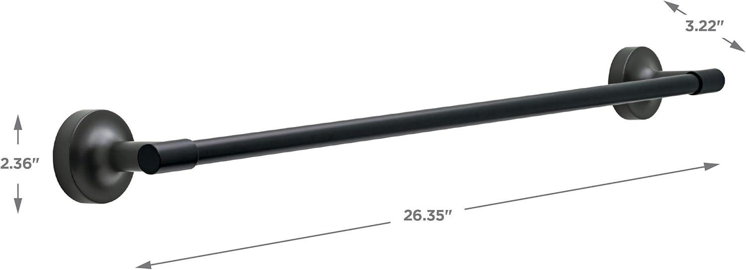 Voisin 24 in. Towel Bar Bath Hardware Accessory in Matte Black