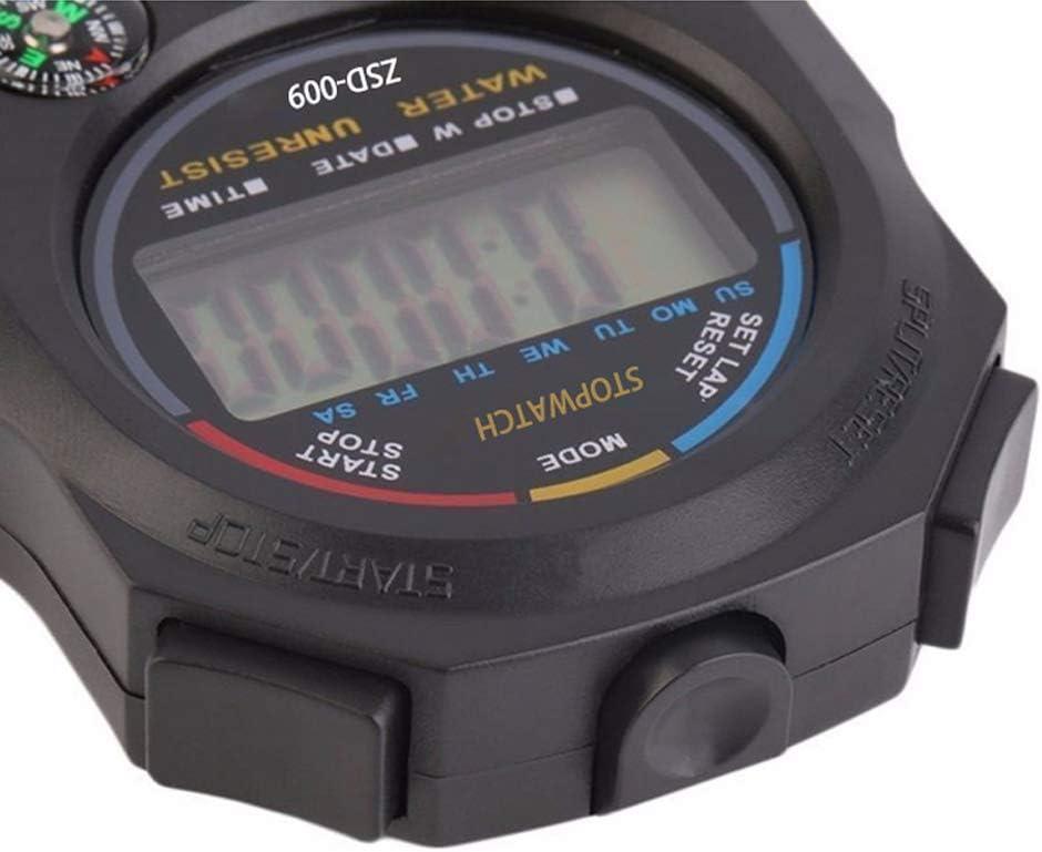 Black Multi-Function Digital Sport Stopwatch Timer with Large Display