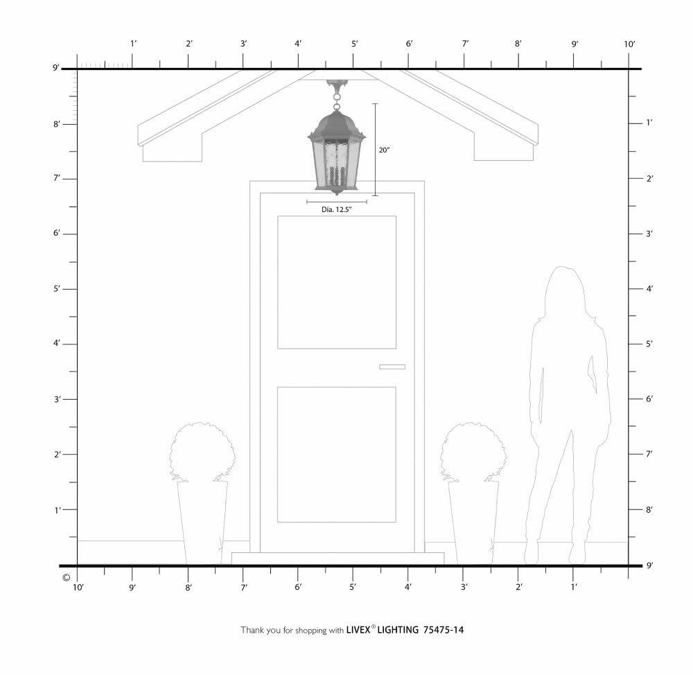 Livex Lighting Hamilton 3 - Light Pendant in  Textured Black