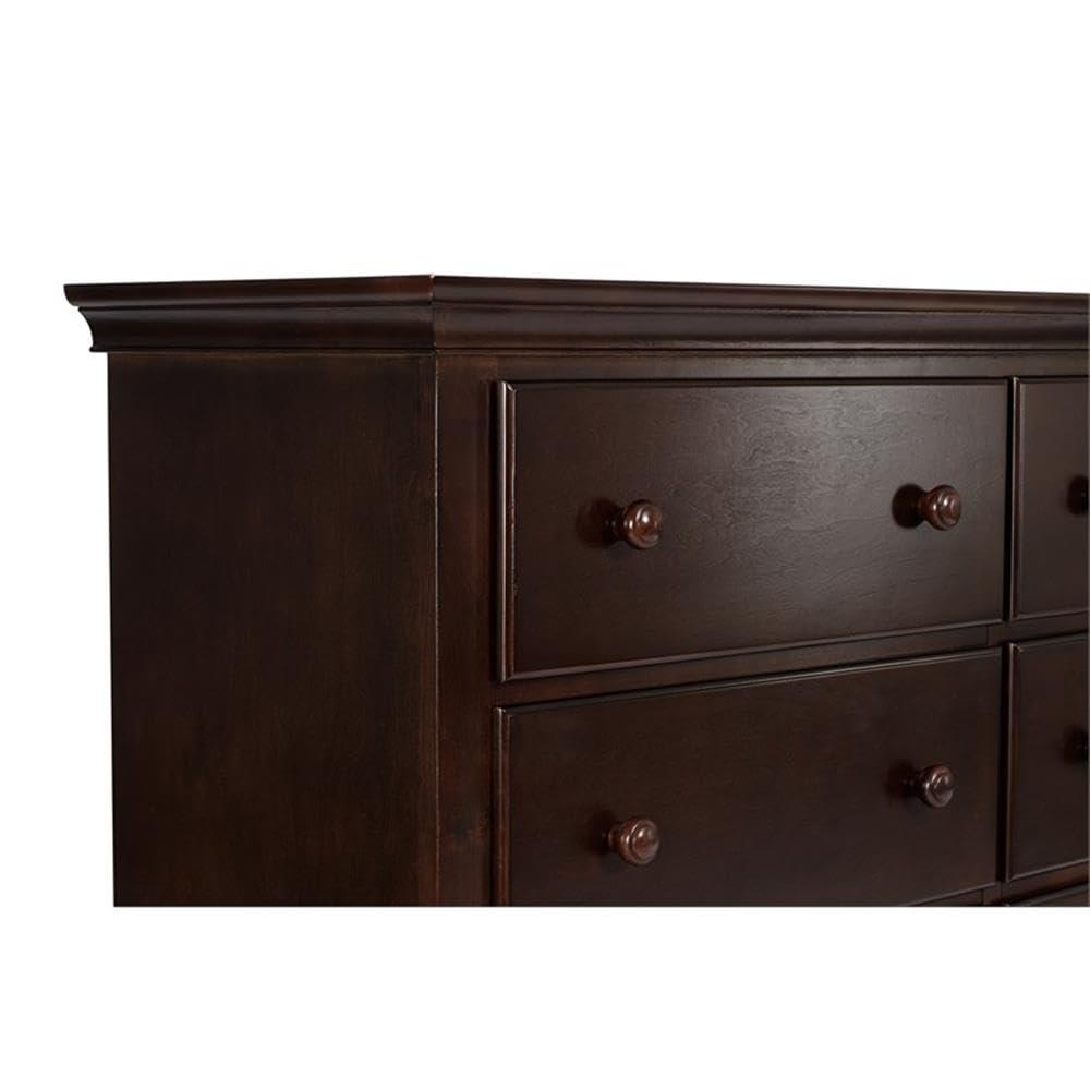 Universal Large Hardwood Fully Assembled 6 Drawer Double Dresser