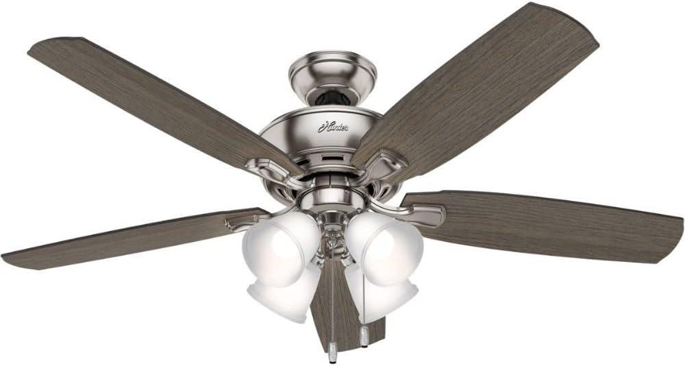 52" Amberlin 5 - Blade Standard Ceiling Fan with Pull Chain and Light Kit Included