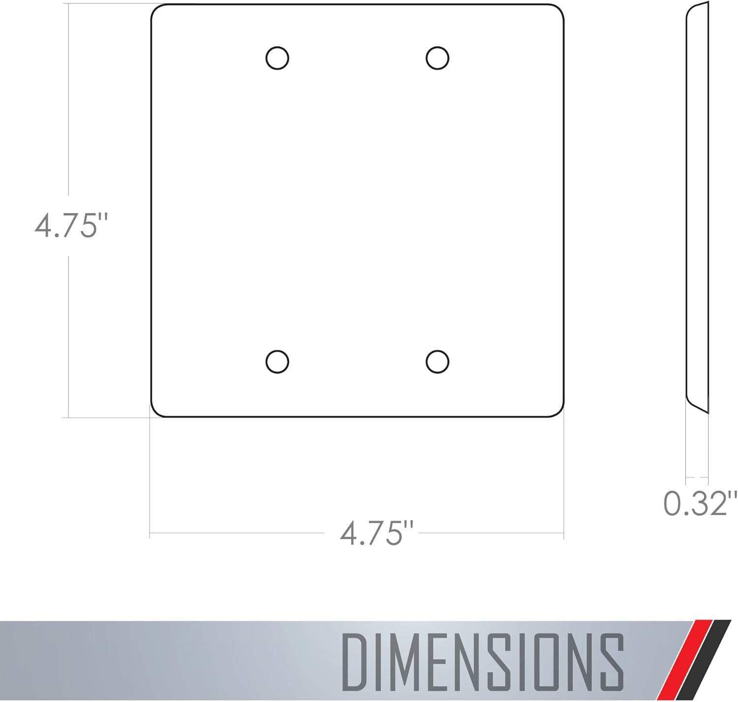TayMac Masque 5000 Series Textured White 2 gang Plastic Decorator Wall Plate 1 pk