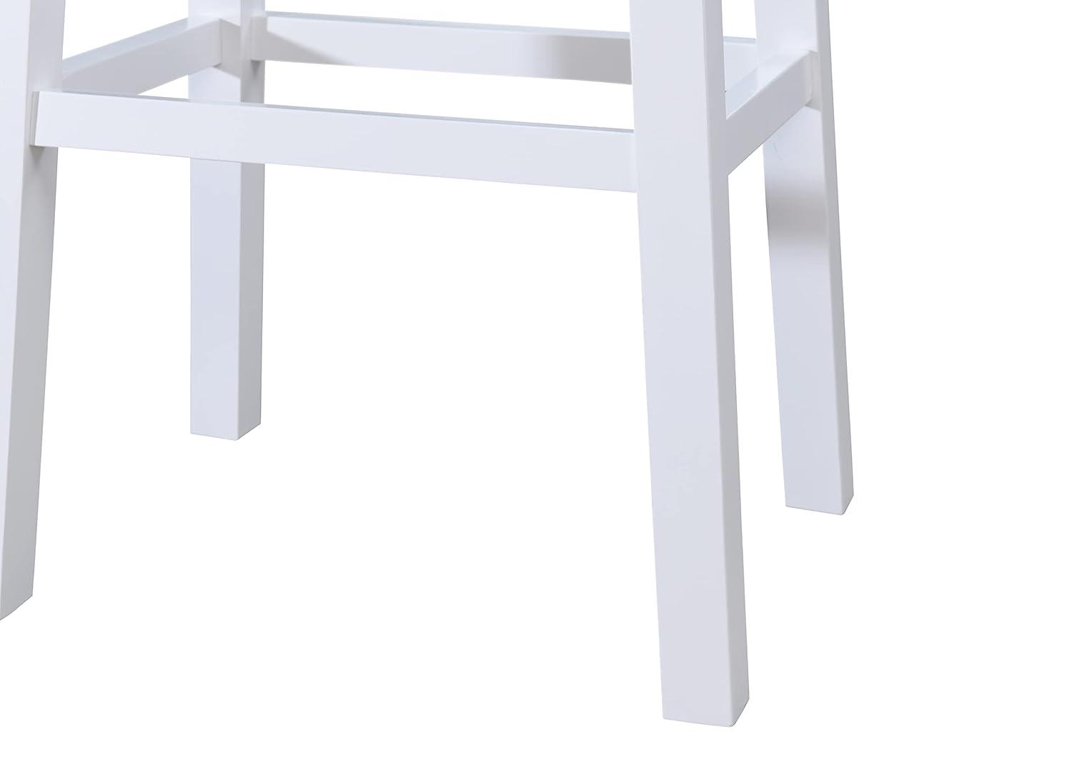 LuXeo LuXeo Lakewood Solid Wood Saddle Barstool (Set of 2)