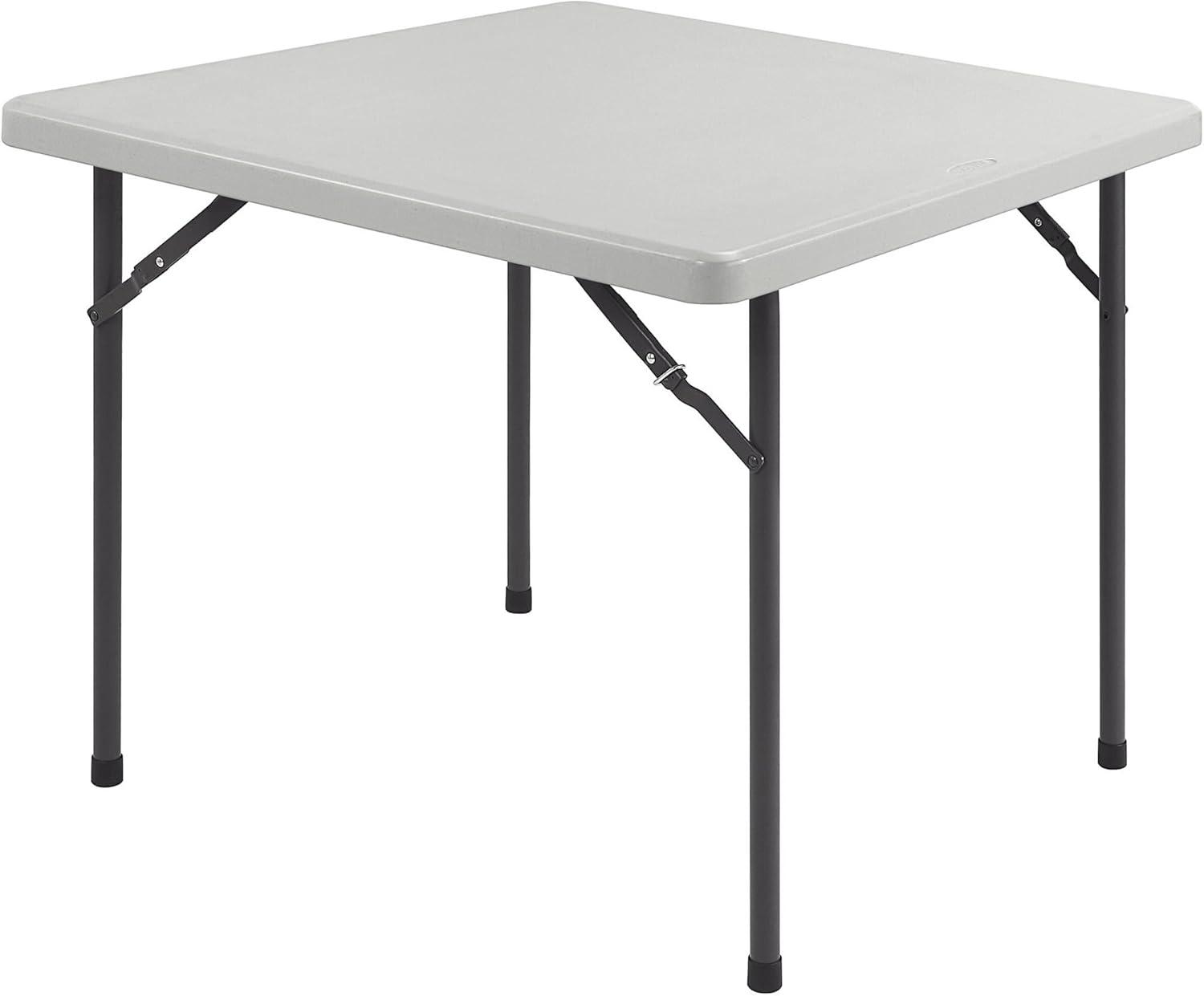 Gray Square 36" Folding Banquet Table with Steel Legs