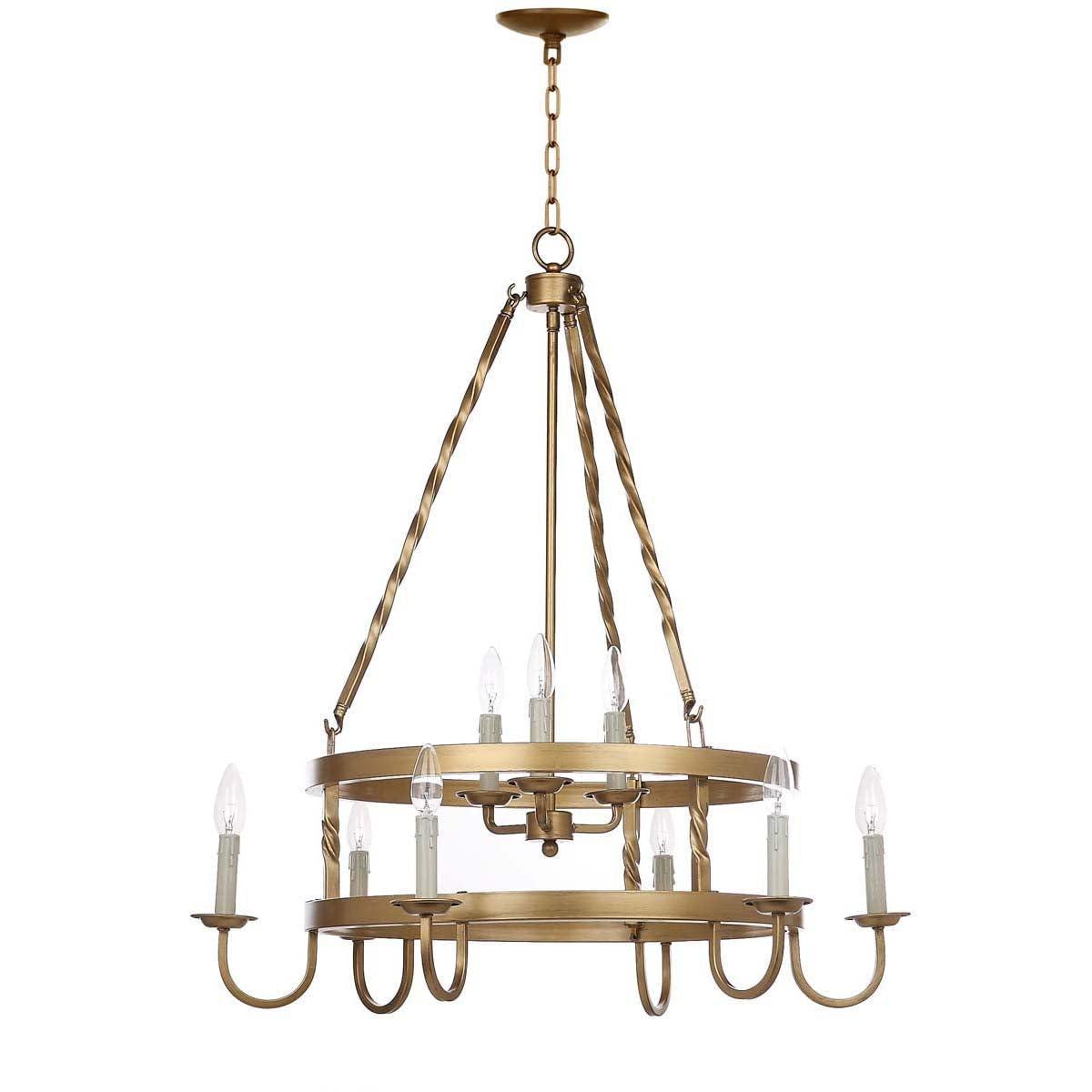 Crowley Chandelier - LIT4385 - Brass - Safavieh