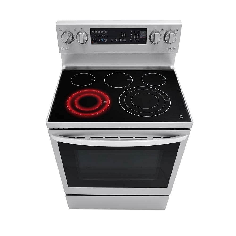 LG LG Smart Wi-Fi Enabled True Convection InstaView® Electric Range with Air Fry, 6.3 cu. ft. LREL6325F