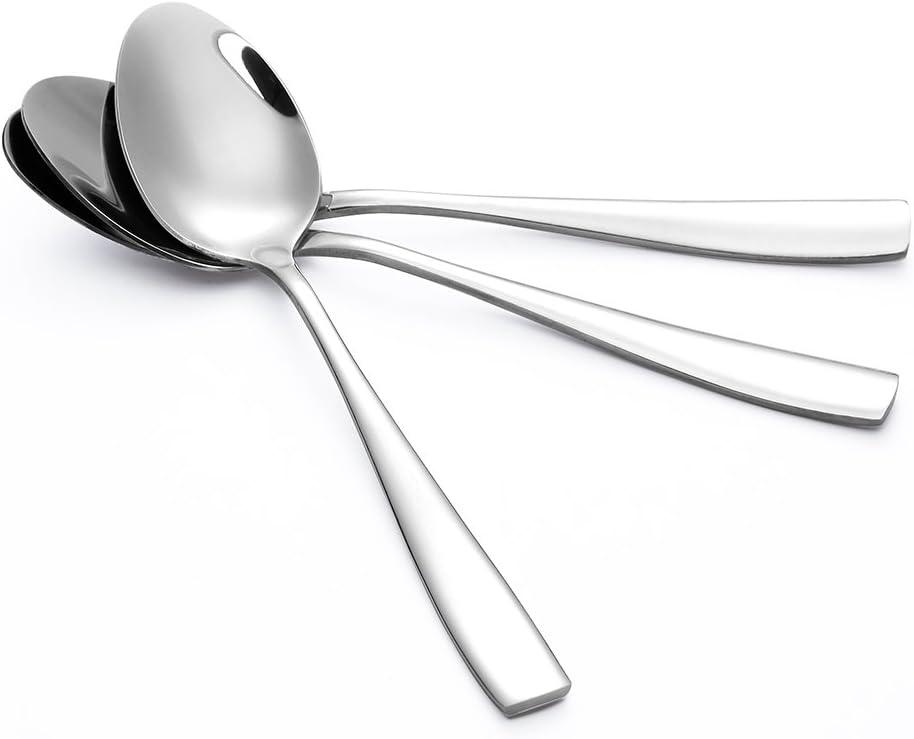 Eslite 12-Piece Heavy Duty Stainless Steel Dinner Spoons, 8 Inches