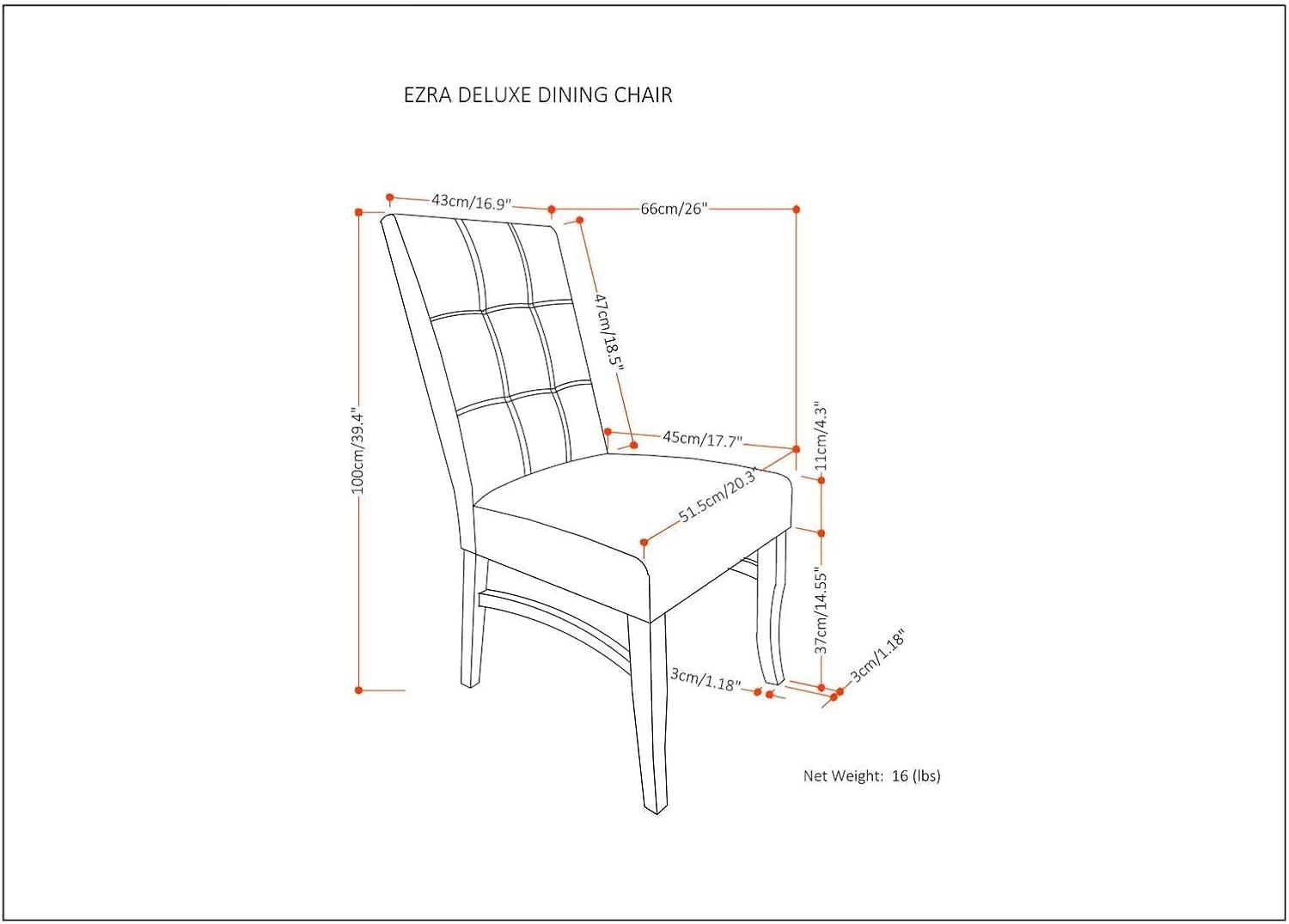 Simpli Home Ezra Deluxe Dining Chair (Set of 2)