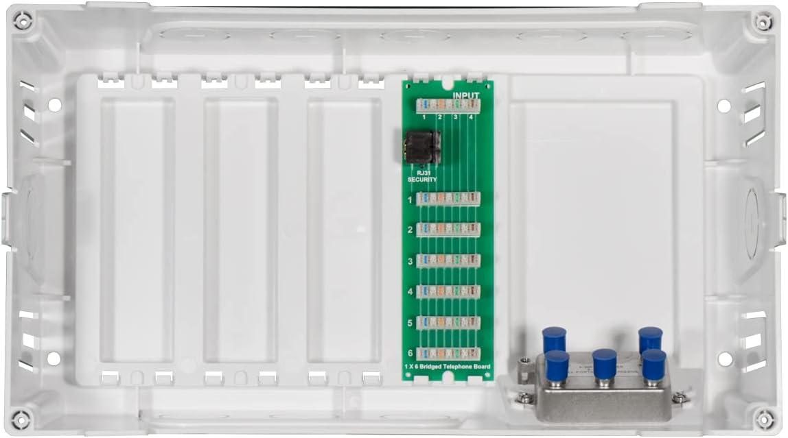 8-Inch Glossy White Plastic Network Module Enclosure with Cover