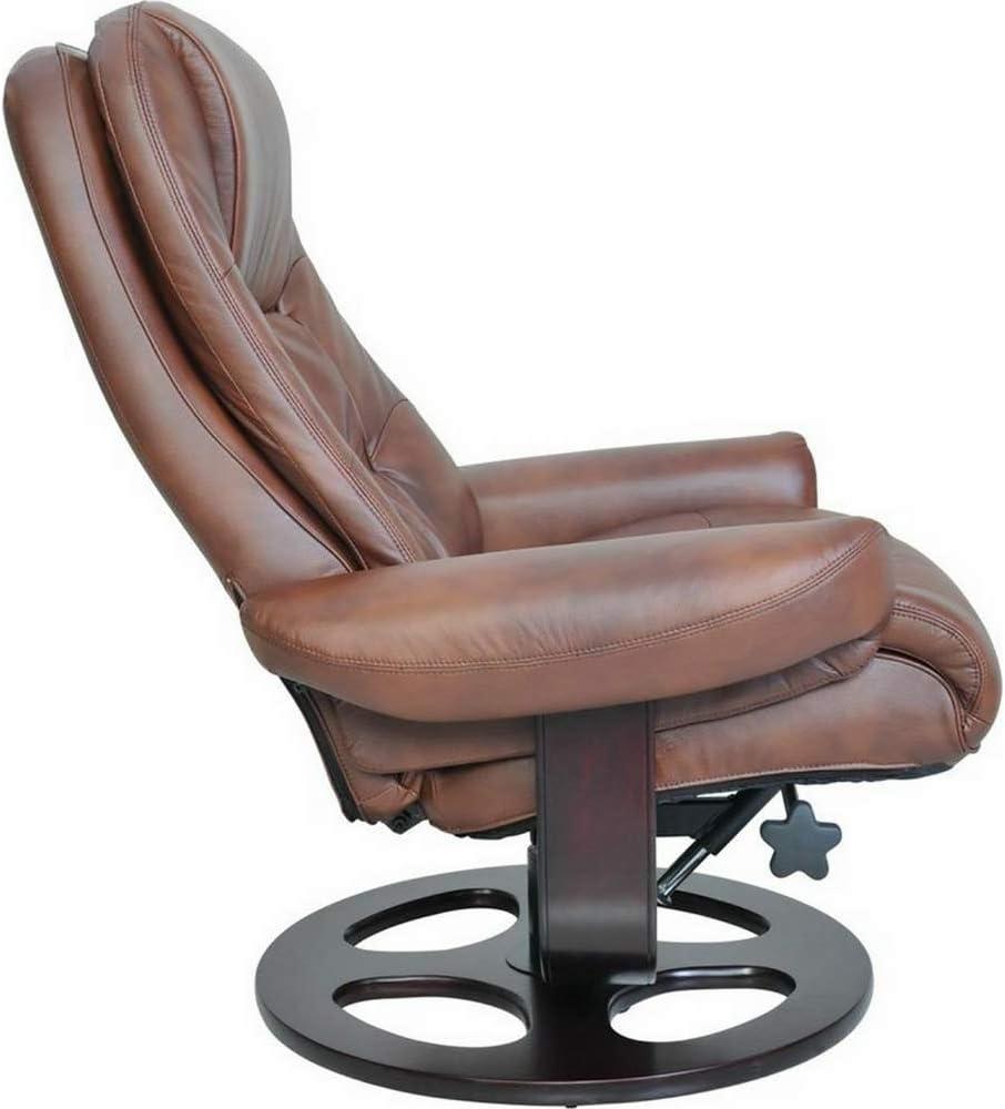 Barcalounger 15-8021 Jacque Swivel Pedestal Recliner w/Ottoman, Whiskey