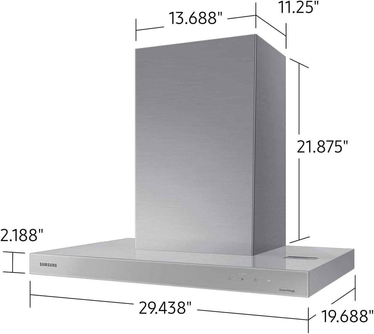 Samsung 30" Bespoke Smart Wall Mount Hood NK30CB600WCGAA