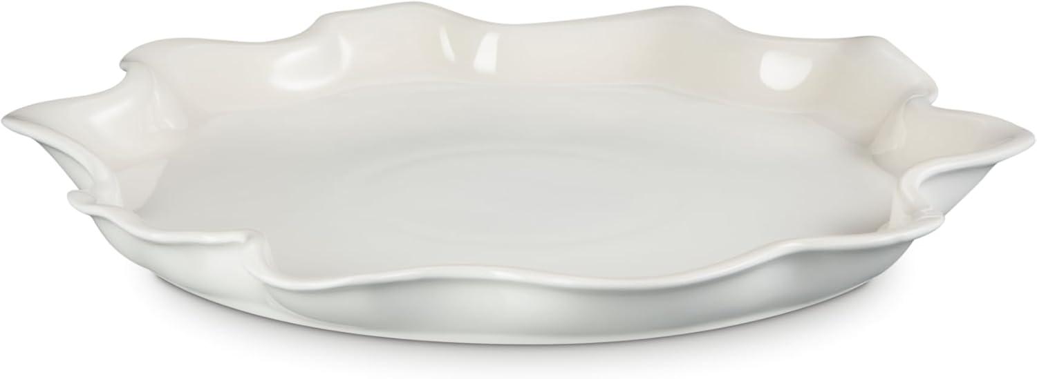 Meringue Ceramic 14" Rectangular Serving Platter