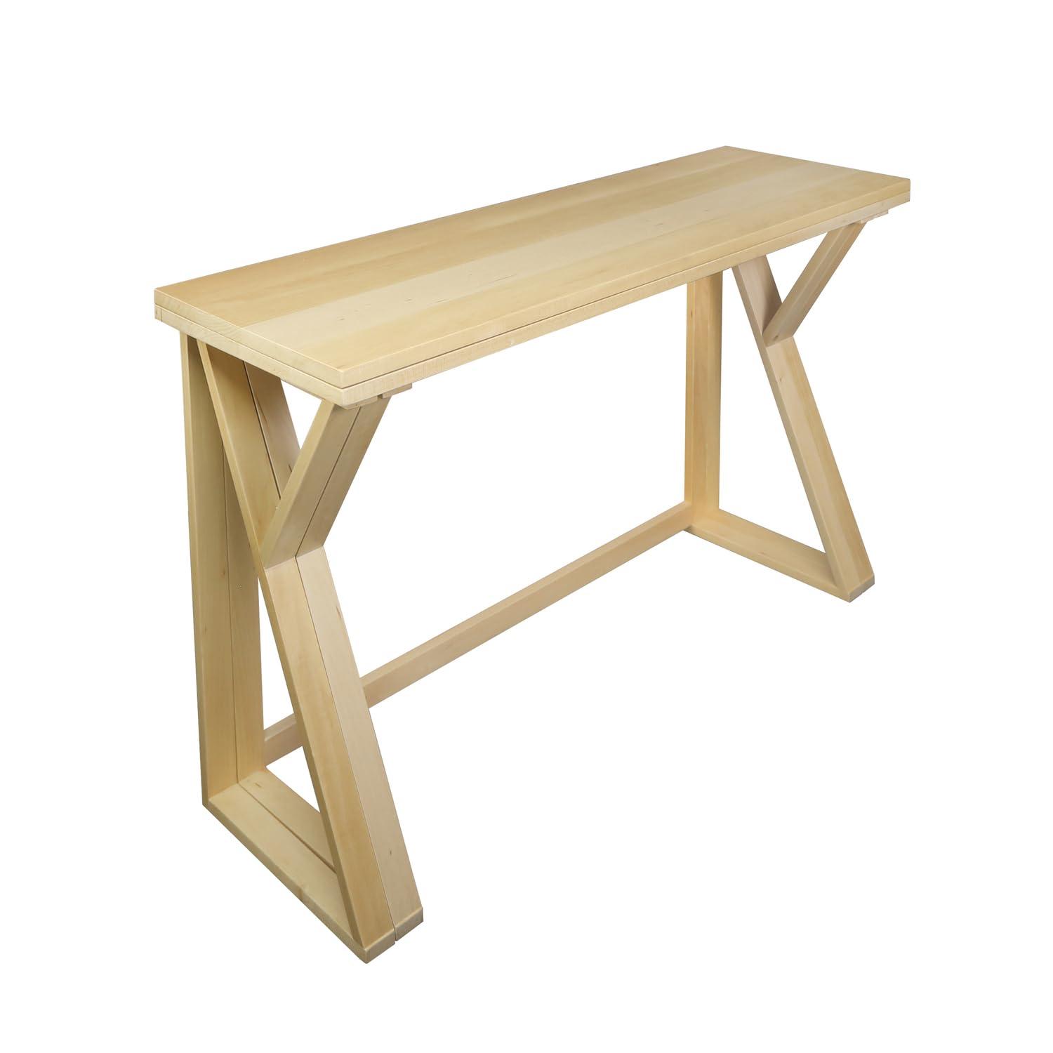 American Trails Aztecs Folding Console to Dining Convertible Table with Solid American Basswood