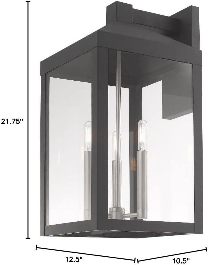 Livex Lighting Nyack 3 Linterna de Pared Al Aire Libre Luz