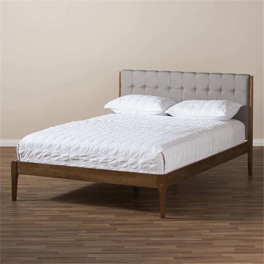 Baxton Studio Clifford Mid-Century Platform Bed, Multiple Sizes, Multiple Colors