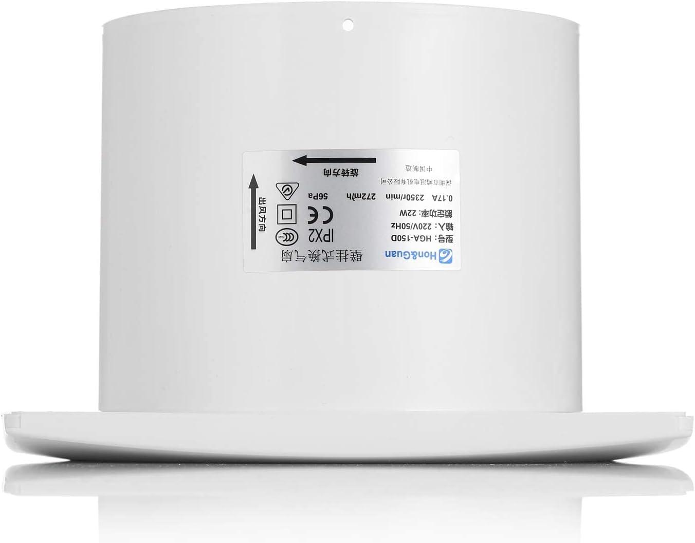 6" Exhaust Fan Extractor Ventilation Fan Bathroom Garage Exhaust for Kitchen,Bathroom,Bedroom,Low Noise and Energy Saving