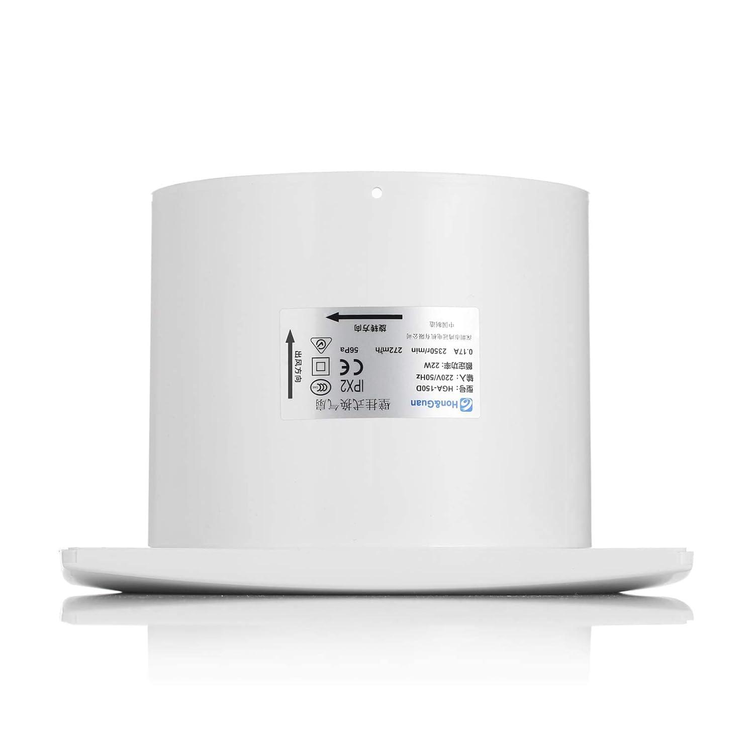 6" Exhaust Fan Extractor Ventilation Fan Bathroom Garage Exhaust for Kitchen,Bathroom,Bedroom,Low Noise and Energy Saving