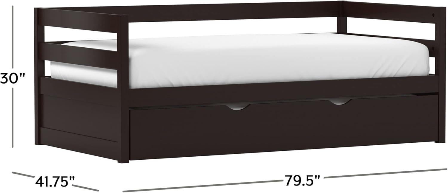 Twin Kids' Caspian Daybed with Trundle Chocolate - Hillsdale Furniture