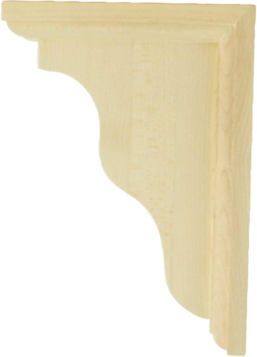 Ekena Millwork 2 1/4"W x 5"D x 7"H Hamilton Traditional Bracket, Rubberwood