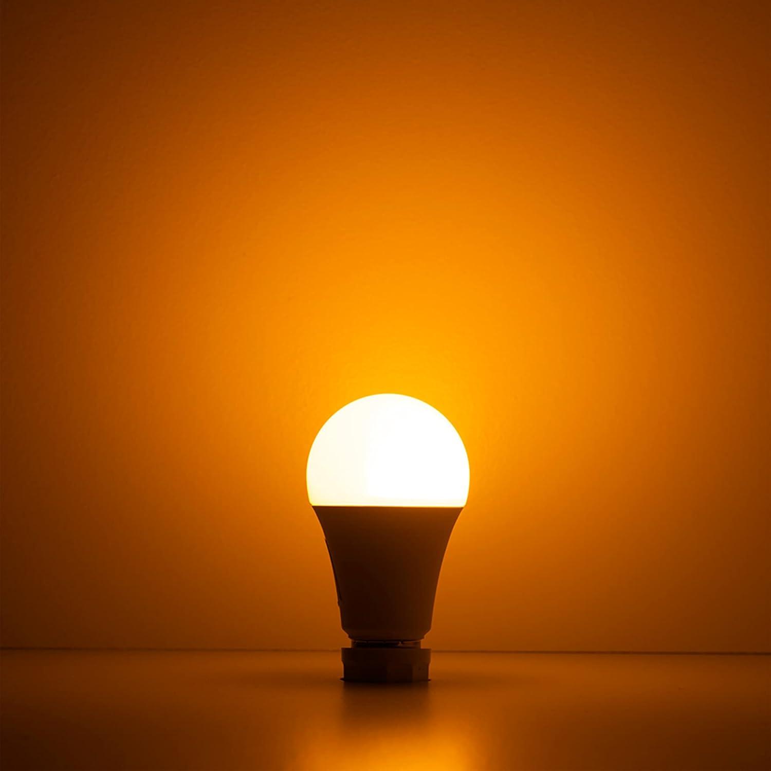 Amber Yellow LED Outdoor Bug-Reducing Light Bulb, 9W