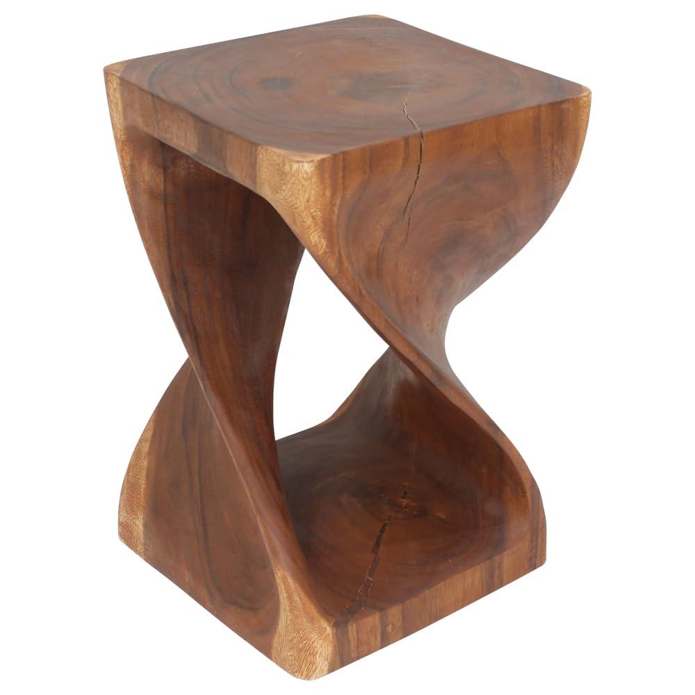 Haussmann ® Original Wood Twist Stool 10 X 10 X 16 In High Walnut Oil - 10" x 10" x 16"