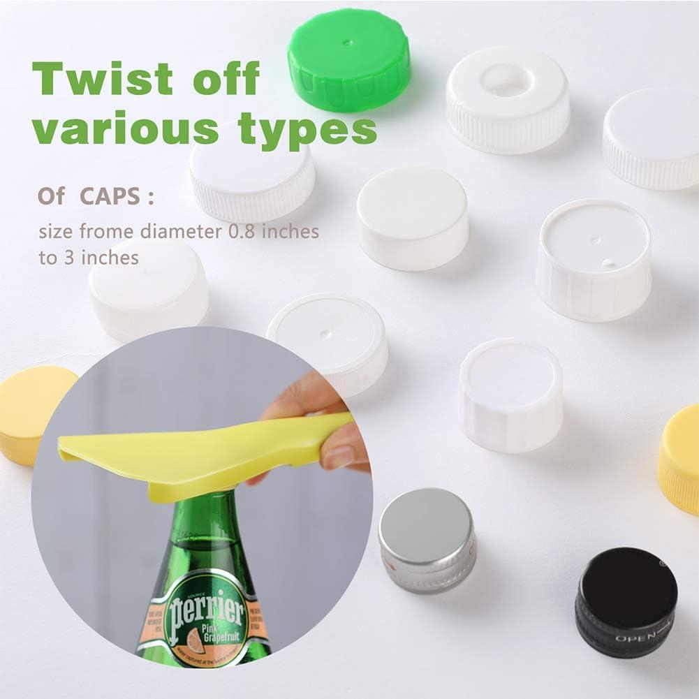 Yellow Plastic Twist-Off Bottle Opener for Weak Hands