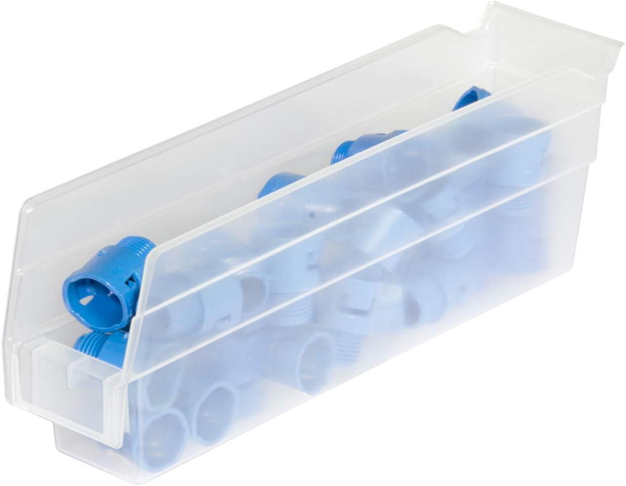 Clear Stackable Plastic Open Top Storage Bin