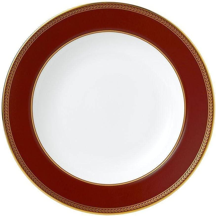 Renaissance Red and Gold Porcelain Soup Plate