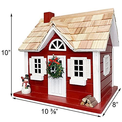 Home Bazaar Holiday Offerings Christmas Cape 10 in x 10.25 in x 7 in Birdhouse