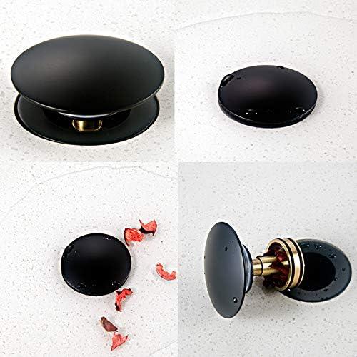 JONKEAN Bathroom Pop Up Drain Without Overflow,Vanity Vessel Sink Drain with Detachable Strainer Basket,Pop Up Drain Stopper Hair Catcher, Built-in Anti-Clogging Strainer(Brushed Gold)