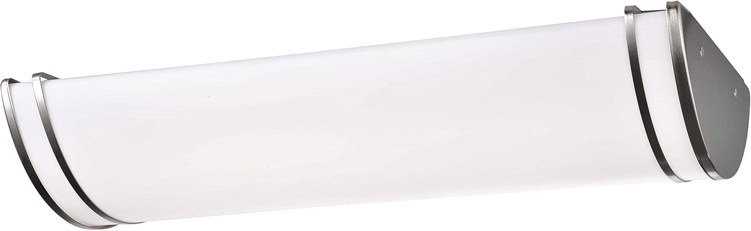 Nuvo Glamour LED 25-in Brushed Nickel Linear Flush Mount Fixture CCT Selectable