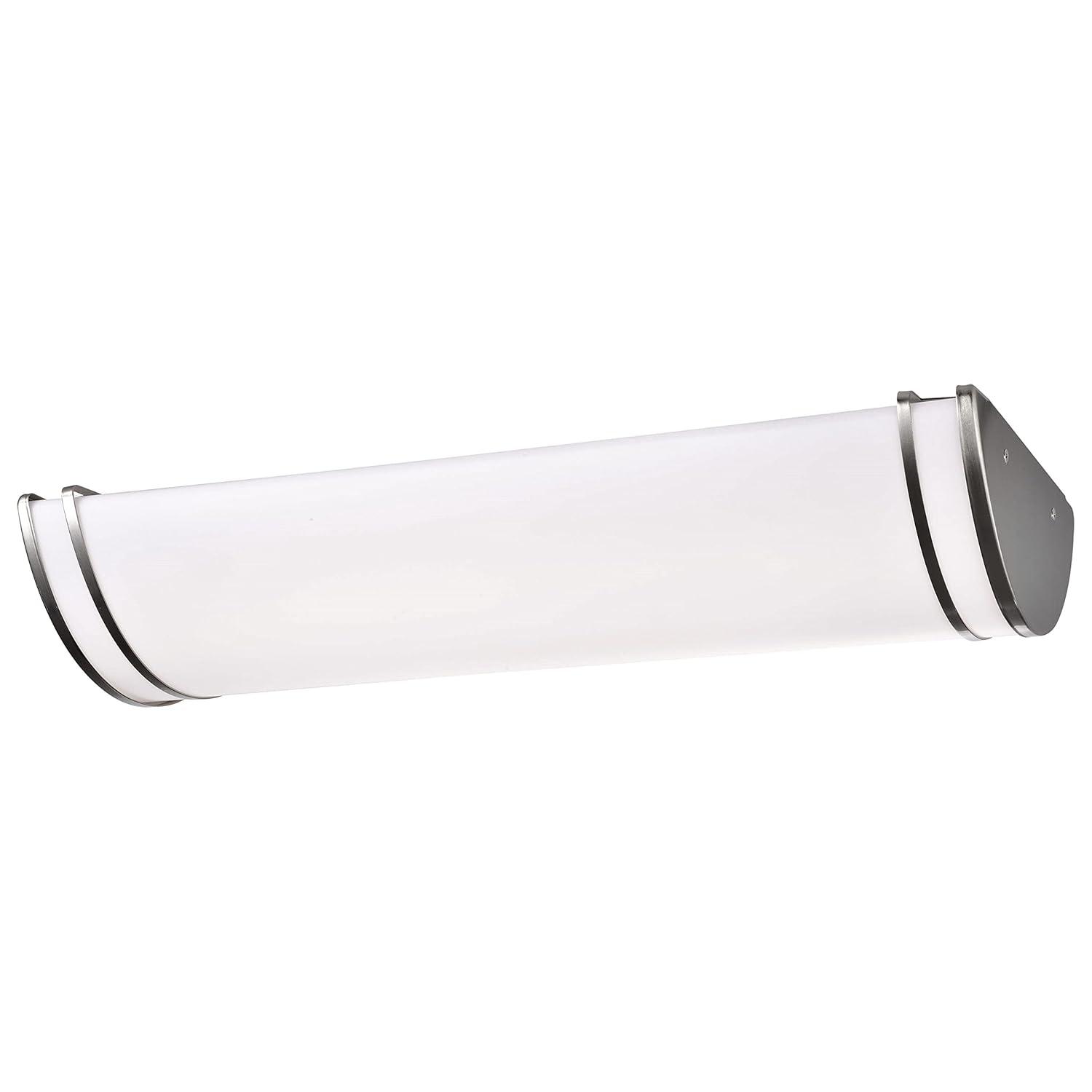 Nuvo Glamour LED 25-in Brushed Nickel Linear Flush Mount Fixture CCT Selectable